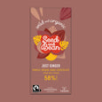Just Ginger Fine Dark Chocolate 75g Bar (58% Cocoa)
